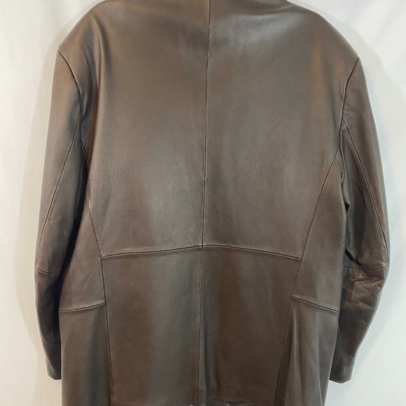 SOLD Stafford Brown Leather Blazer Jacket Vintage Mint Condition Men's - Picture 5 of 13